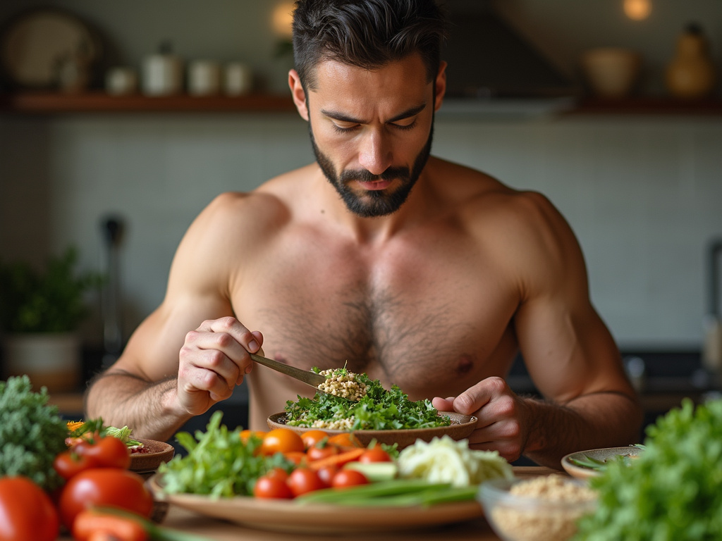 Athletic individual eating balanced food for דיאטה מהירה לשבועיים