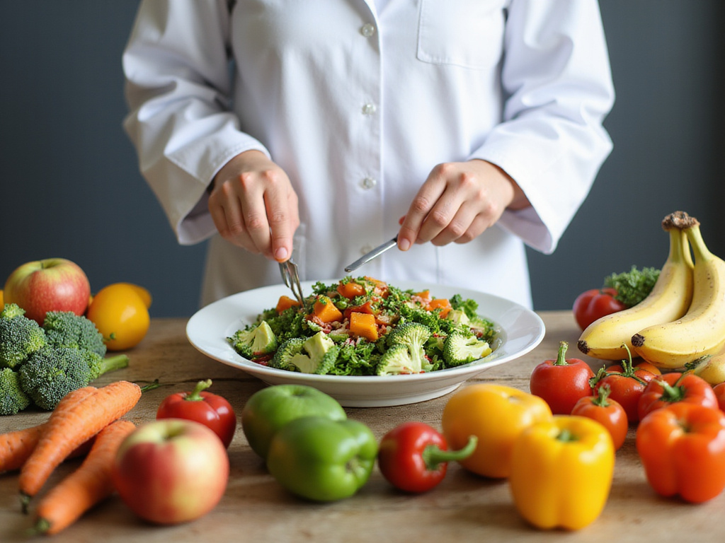 Inbal Barbashil diet with hands preparing a healthy salad