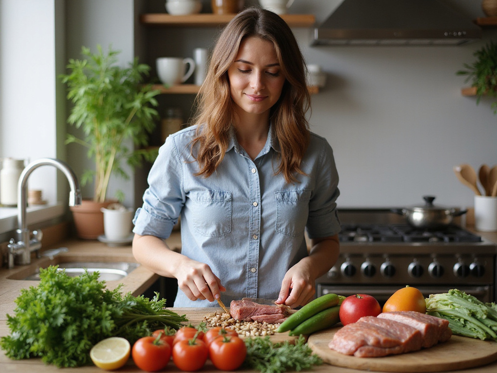 Paleo diet, דיאטה פרוג, meal preparation in kitchen