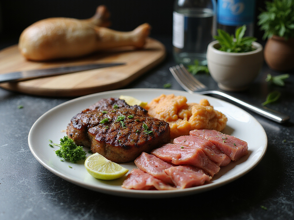 דיאטה קרניבורית, צלחת בריאותית מלאה בבשרים שונים