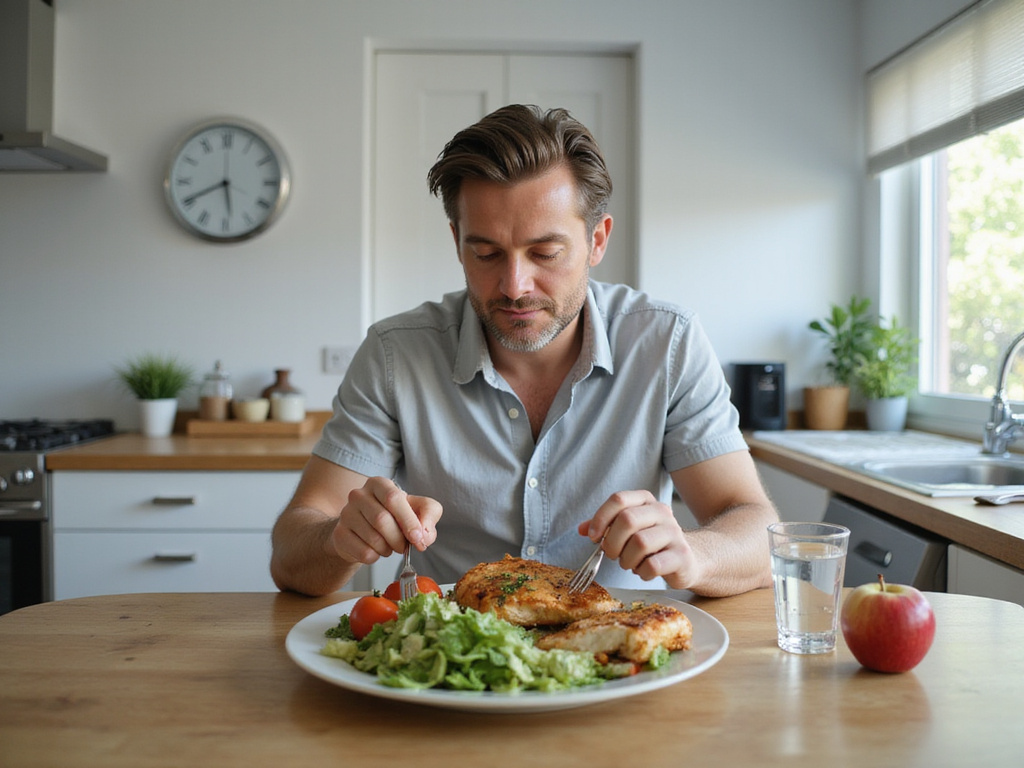 Modern kitchen scene embodying the concept of 12-hour דיאטה צום